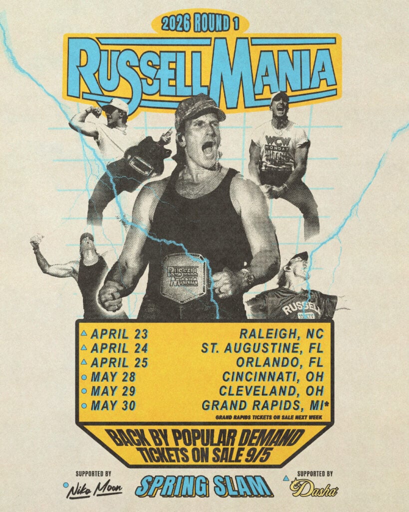 Russell Dickerson Russellmania Tour Poster 2026